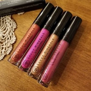 Savvy Minerals lip glosses in four colors